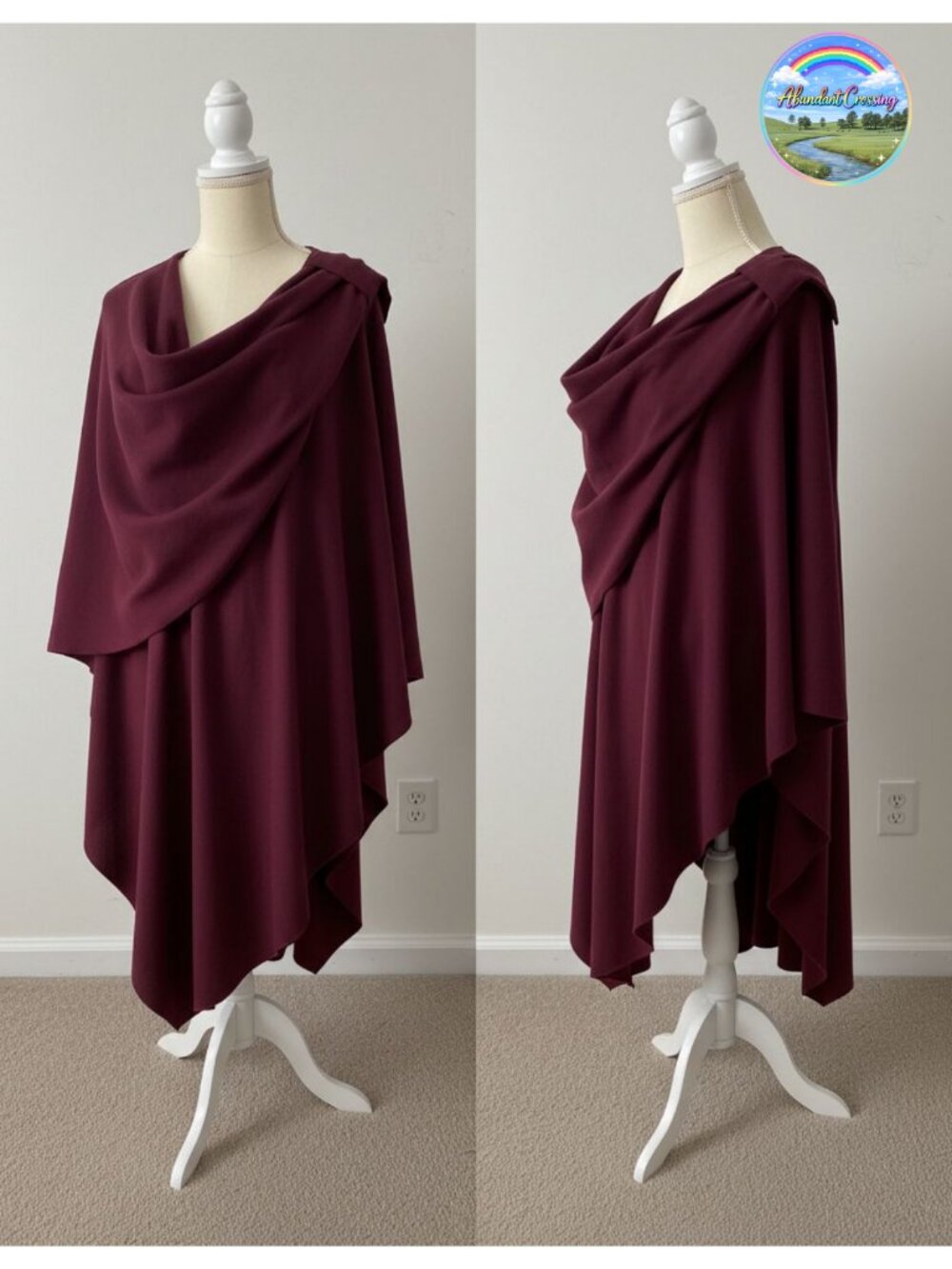 Women Cross Front Poncho Shawl Wrap for Wedding Formal Evening